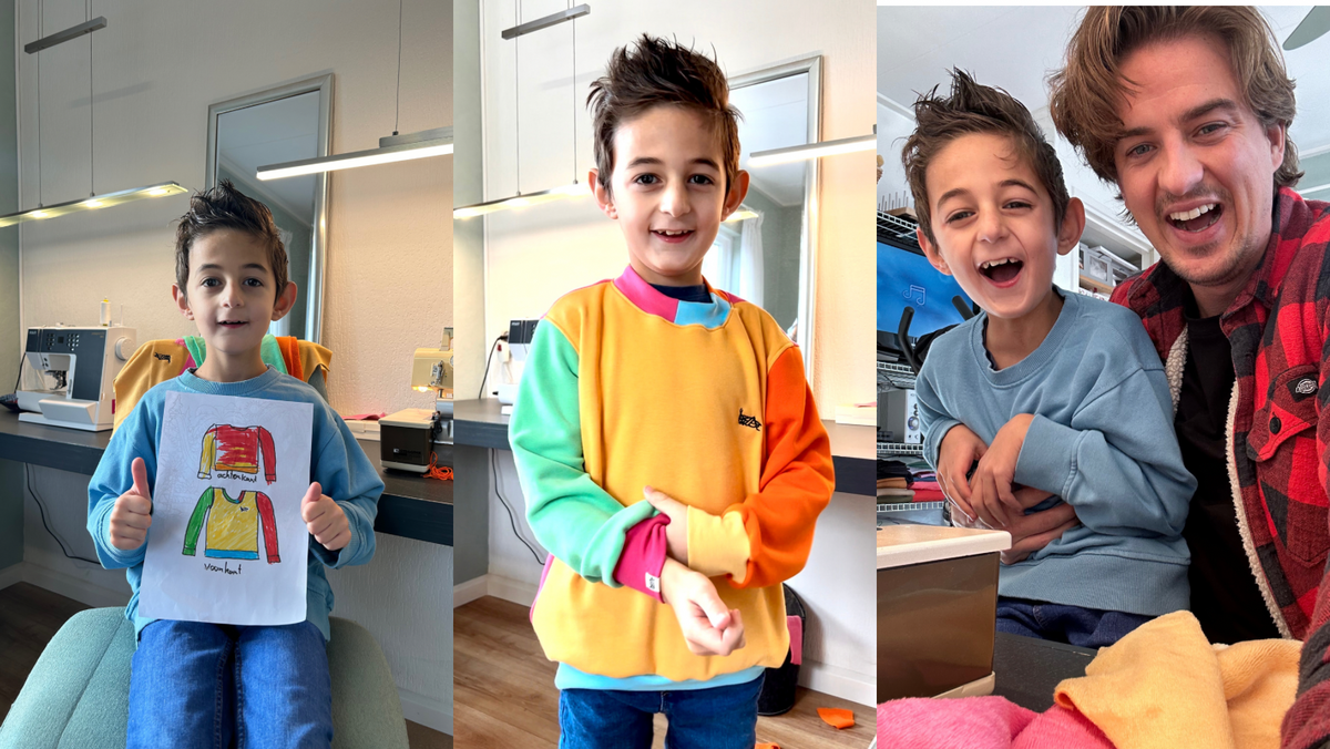 "Straks is iedereen op school jaloers op mijn trui!"